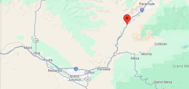 Brush Fire, I-70 Between DeBeque & Cameo (mile 55)