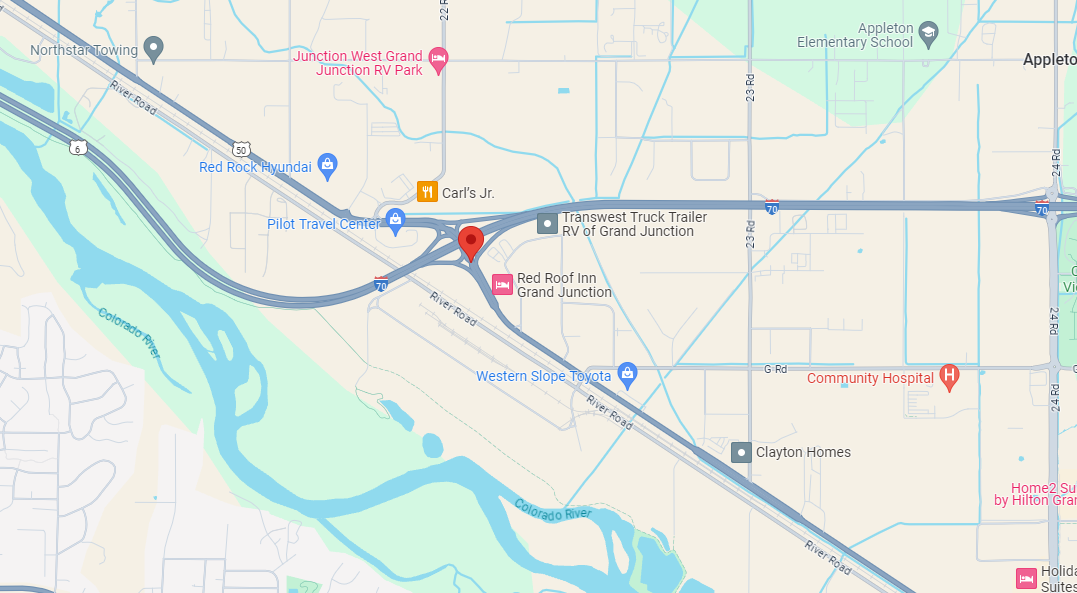 Vehicle vs Curb / Sign, I-70 Exit at 22 Rd