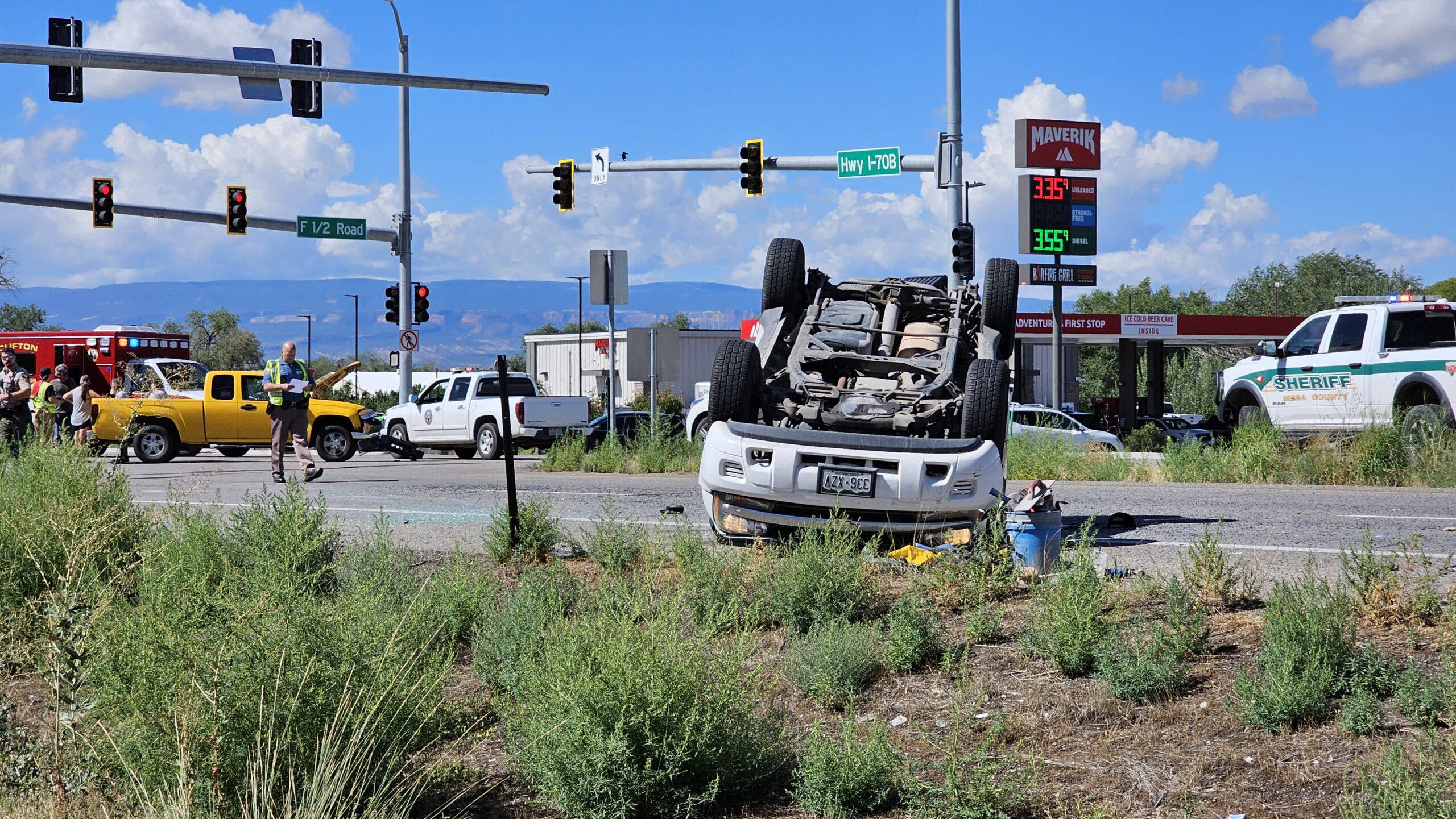 Vehicle Rollover Accident, F 1/2 Rd & I-70 BL Clifton