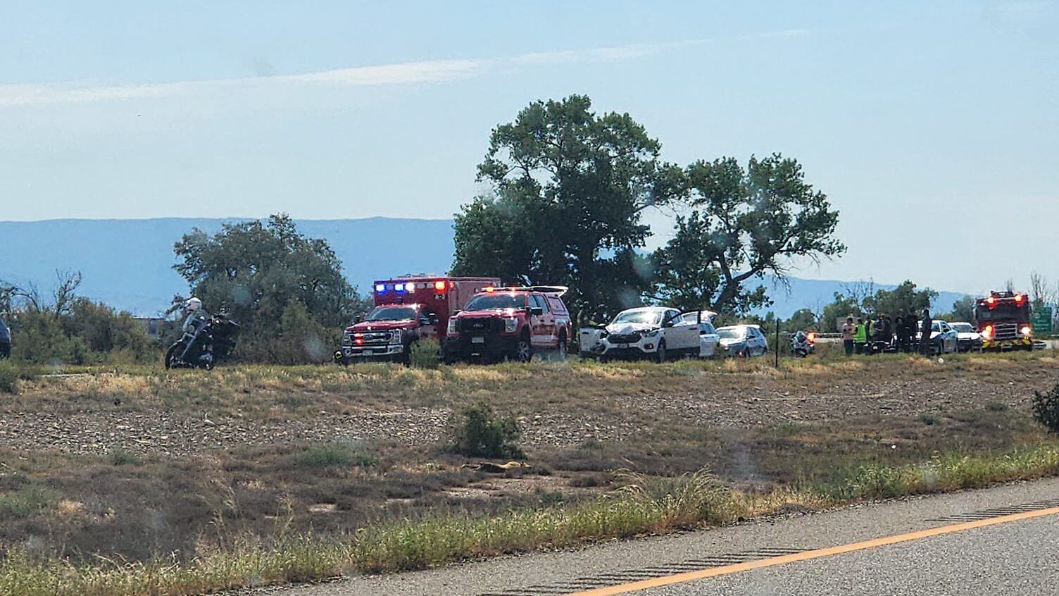 Vehicle and Motorcycle vs Deer Accident, I-70 Exit 26 Area of 22 Rd