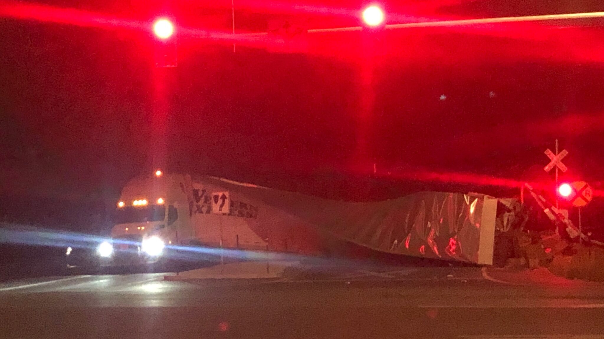 Train Hits Semi Trailer in Early Morning Accident