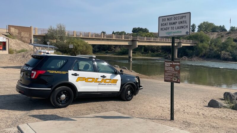 Vehicle in River, Las Colonias, Riverside Pkwy