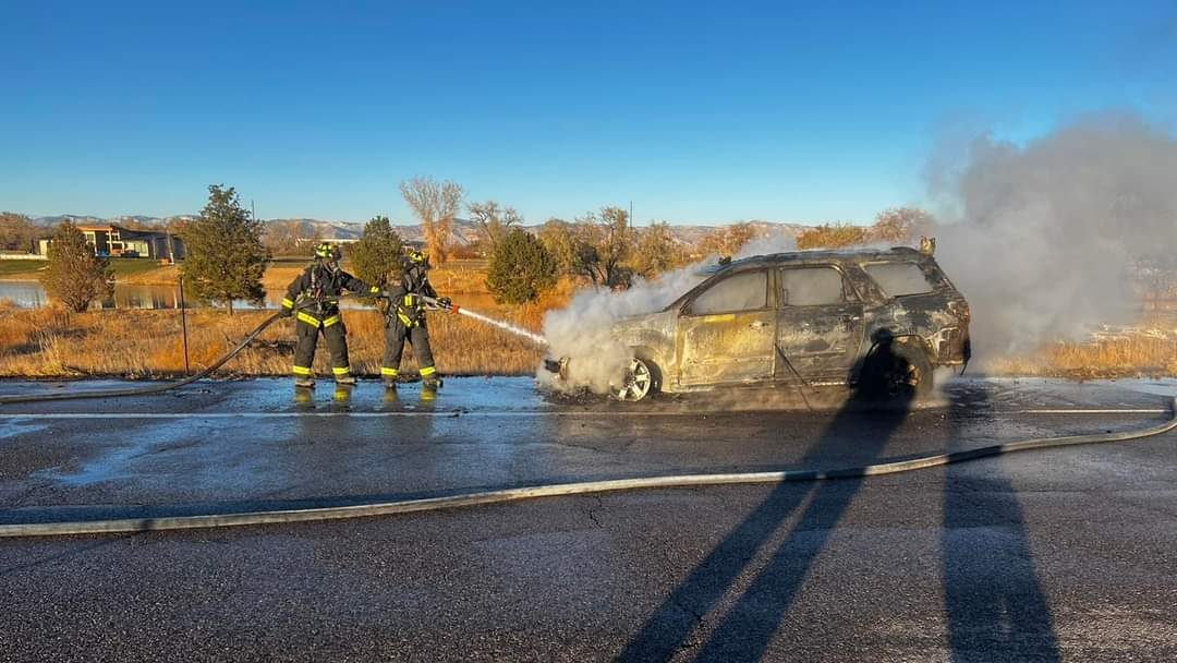 Vehicle Total Loss After Fire on I-70 Near Fruita