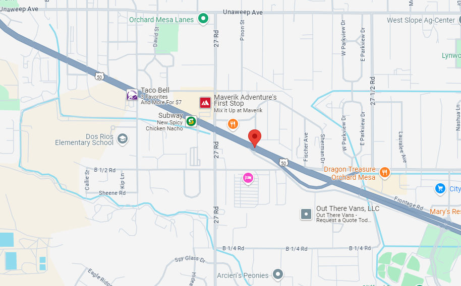 Vehicle Stuck on Median, Dorothy Ave & Hwy 50 Orchard Mesa