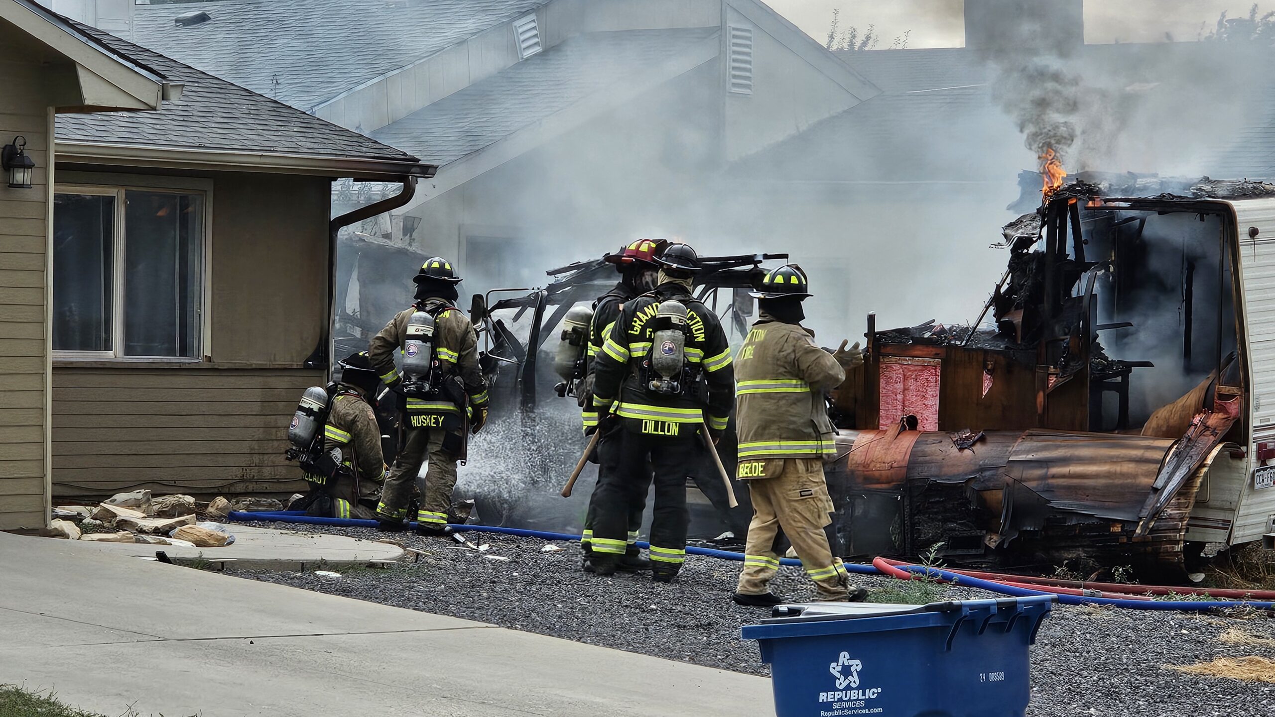 Camper Fire, D 3/4 Rd & Carson Lake Dr Clifton